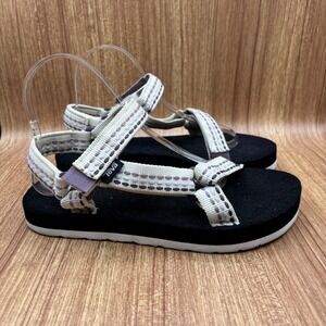 Teva Original Universal Sandals Cream Purple Women Size 9 1016551 Strappy Flat